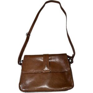 Ashwood Genuine Leather Crossbody Bag Brown Adjustable Strap